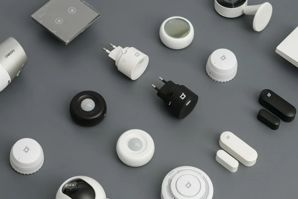 Assortment of smart home cameras, sensors and controllers